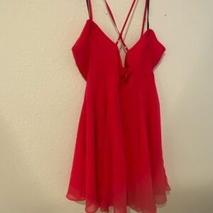 bebe Red Strappy Dress